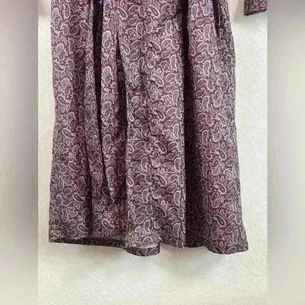 Oscar de la Renta Vintage Maroon and Navy Paisley Robe Men’s size L/XL - Picture 4 of 7